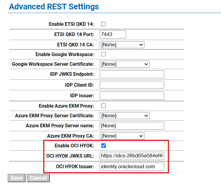 Enable OCI HYOK in the ESKM